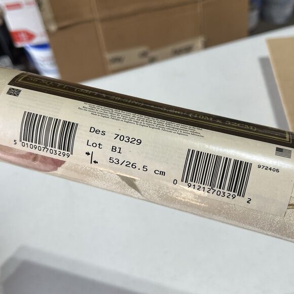 Roll of Vtg Peach Pink Floral Calla Lily Wallpaper Luxury Vinyl 90s Pearl Sheen - Picture 15 of 15